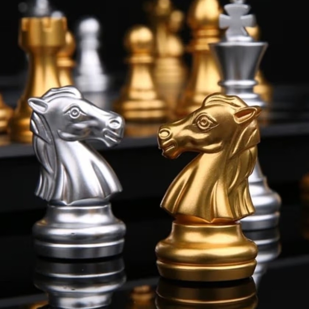 Gold and Silver Chess Set